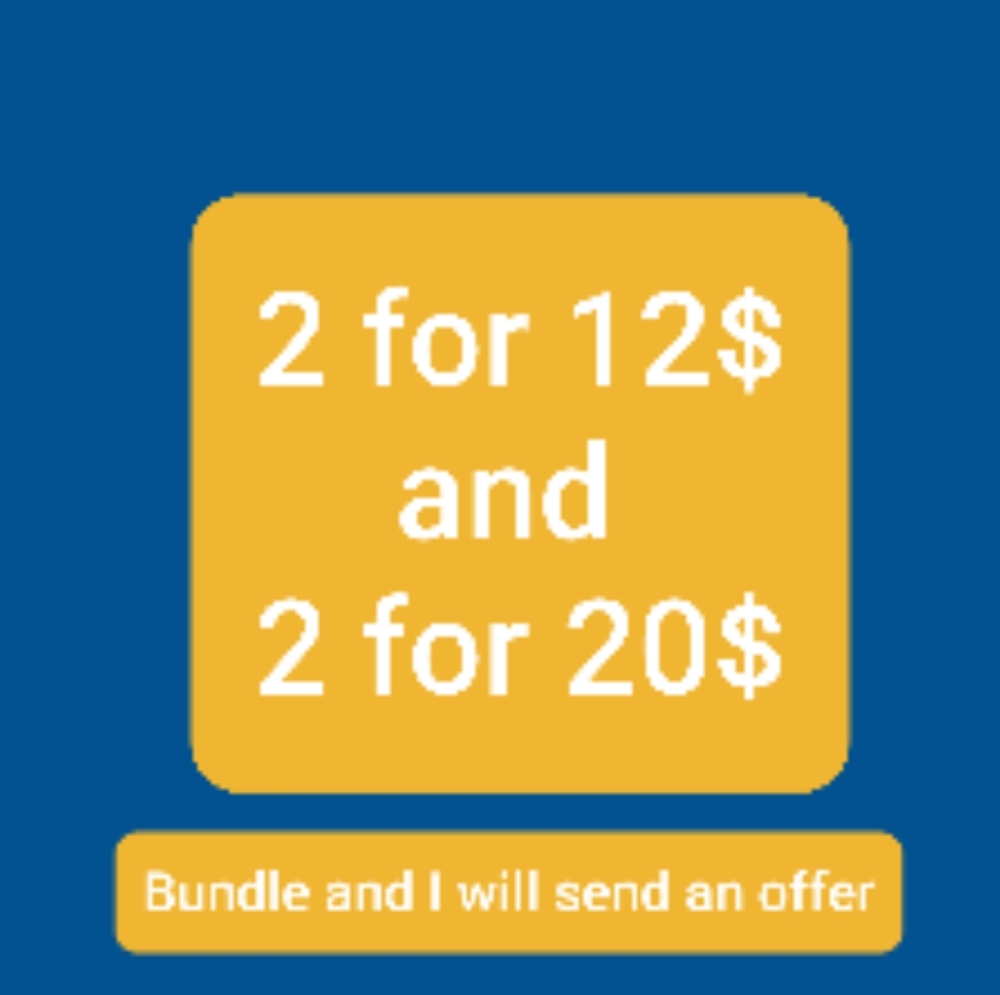 Sale👈 2 for 12 and 2 for 20.